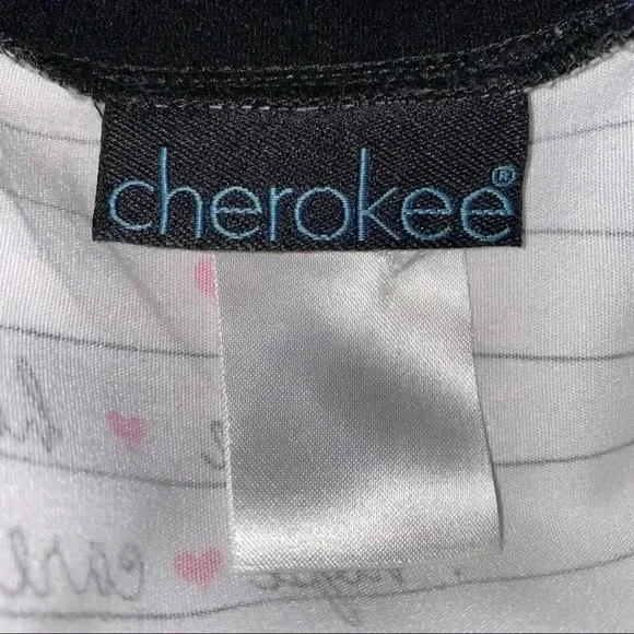 CHEROKEE Scrubs Top Size M Adorable Breast Cancer Awareness - Picture 8 of 8